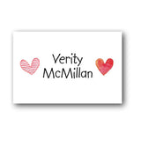 Red hearts bag tag