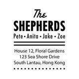 Square address stamp 40x40mm