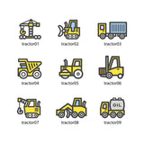 Tractors iron-on name labels
