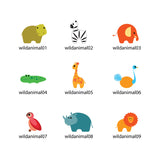 Wild animals iron-on name labels
